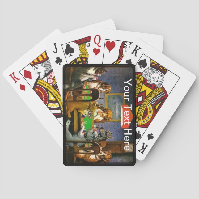 Hunde, die Schürhaken ein Freund in der Spielkarten (Rückseite)