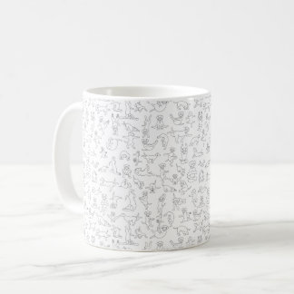 Hunde, die Yoga machen, Hunde, Yoga-Pose Kaffeetasse