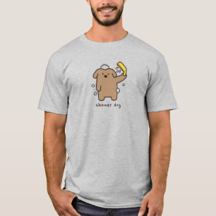 Hunde-Dusche Brauner Pudel Badekzeit Kawaii T-Shirt