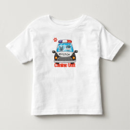 Hunde- Einheits-Polizist und Polizei-Hund im Auto Kleinkind T-shirt