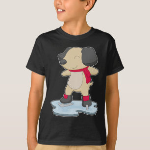 Hunde Eislauf Eisschuhe T-Shirt