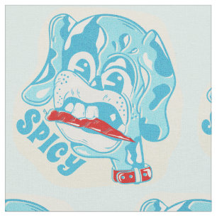 Hunde essen heißer Chili Pfeffer Stoff