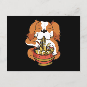 Hunde essen Männer Postkarte