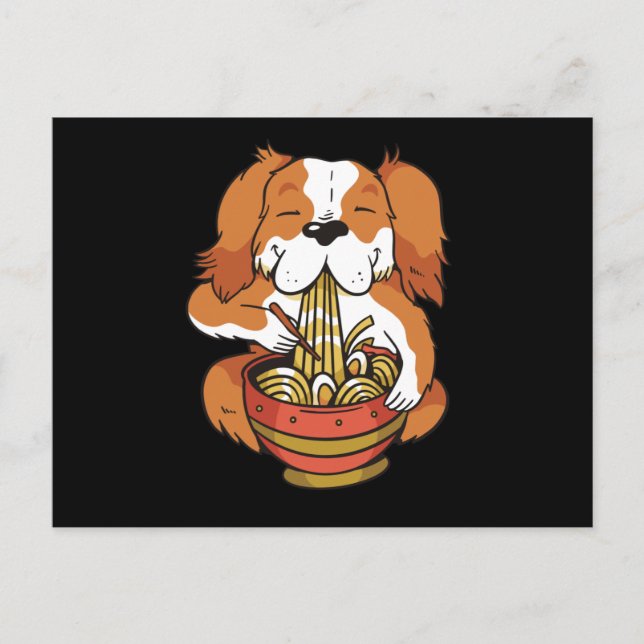 Hunde essen Männer Postkarte (Vorderseite)