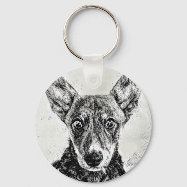 Hunde-Eyes-Schlüsselanhänger Schlüsselanhänger (Vorderseite)