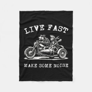 Hunde fahren Motorrad und Katzen spielen Gitarre P Fleecedecke