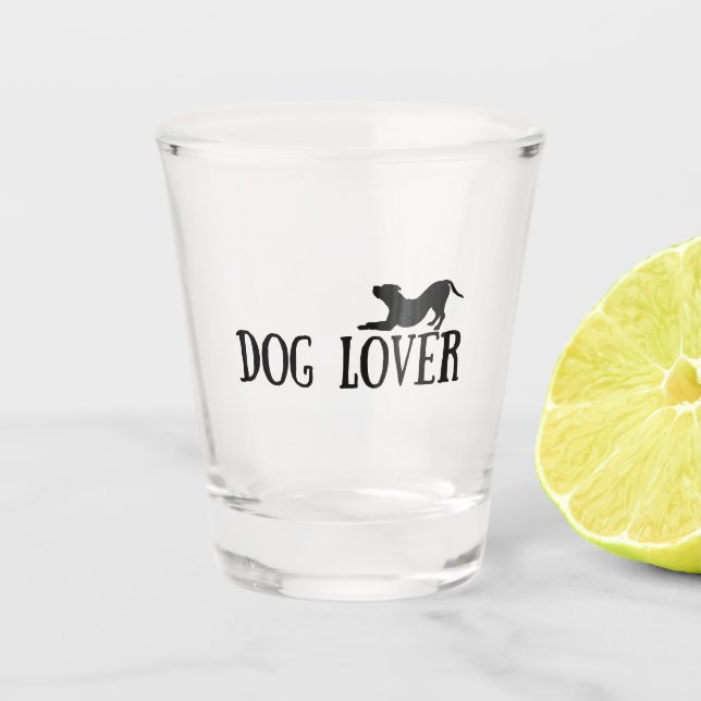 Hunde-Fan Schnapsglas (Vorderseite)