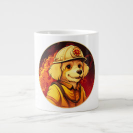 Hunde Feuerwehrmann Jumbo-Tasse