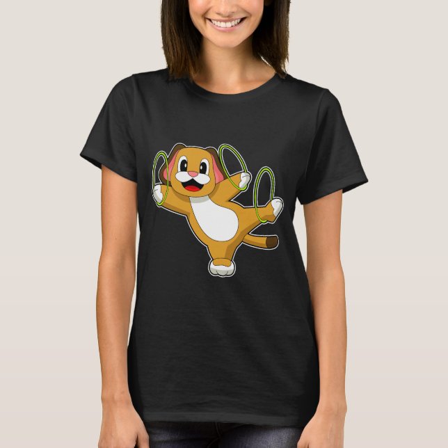 Hunde Fitness Gymnastik Sport T-Shirt (Vorderseite)