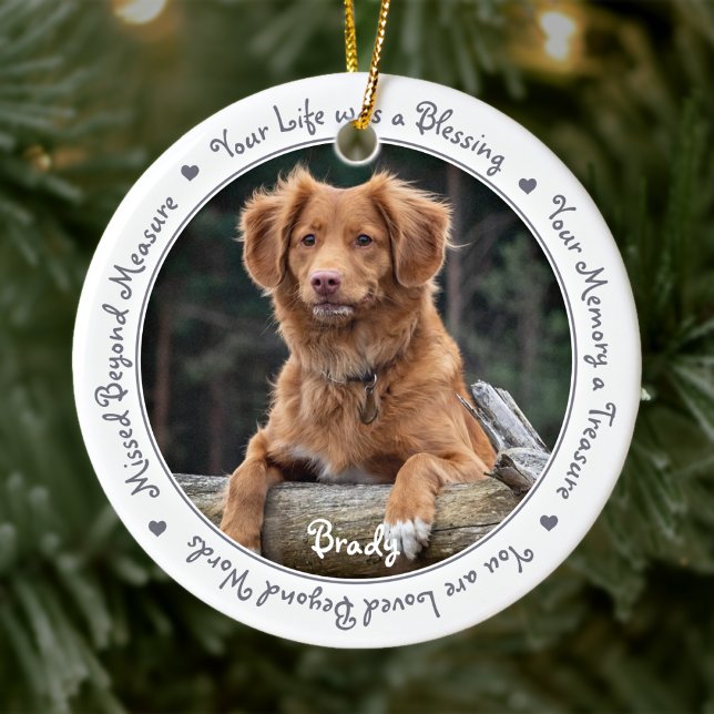 Hunde Foto Beileid Keepake Pet Memorial Keramik Ornament (Von Creator hochgeladen)