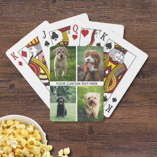 Hunde-Foto-Collage Süßer Hund Besitzer Benutzerdef Spielkarten