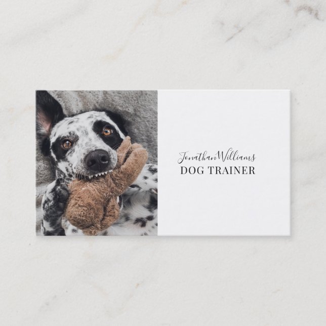 Hunde-Foto-Dog-Trainer-Verhaltenskarte Visitenkarte (Vorderseite)