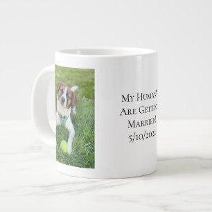 Hunde-Foto-Engagement: Mein Mensch heiratet Jumbo-Tasse