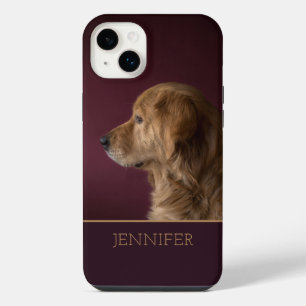 Hunde-Foto Golden Retriever personalisierter Name iPhone 14 Plus Hülle