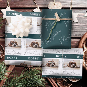 Hunde Foto Haustiere Familie Minimalistisch Frohe  Geschenkpapier Set