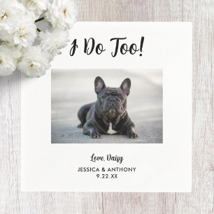Hunde-Foto-Hochzeits-Cocktailservietten Serviette