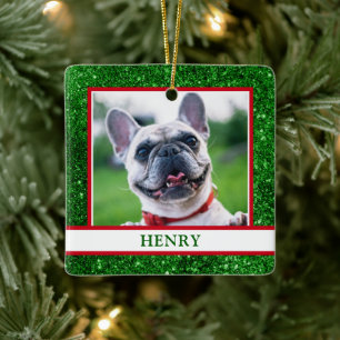 Hunde-Foto Keramikornament