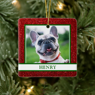 Hunde-Foto Keramikornament