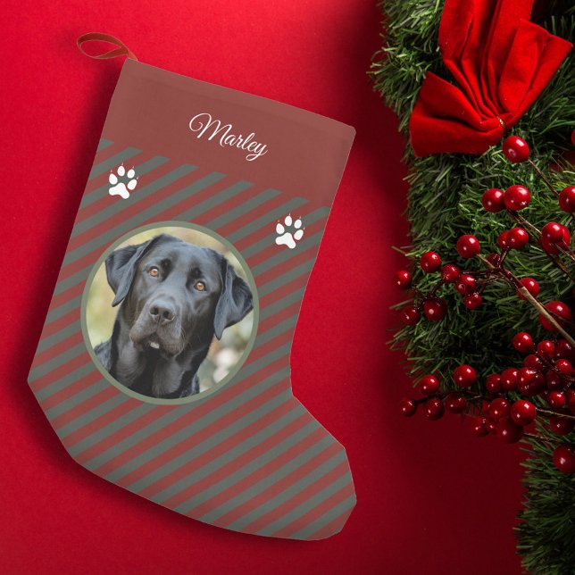 Hunde-Foto Kleiner Weihnachtsstrumpf (Dog Photo Small Christmas Stocking)