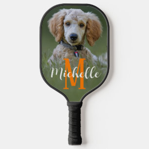 Hunde-Foto Moderner Name für Monogramm-Skript, ben Pickleball Schläger