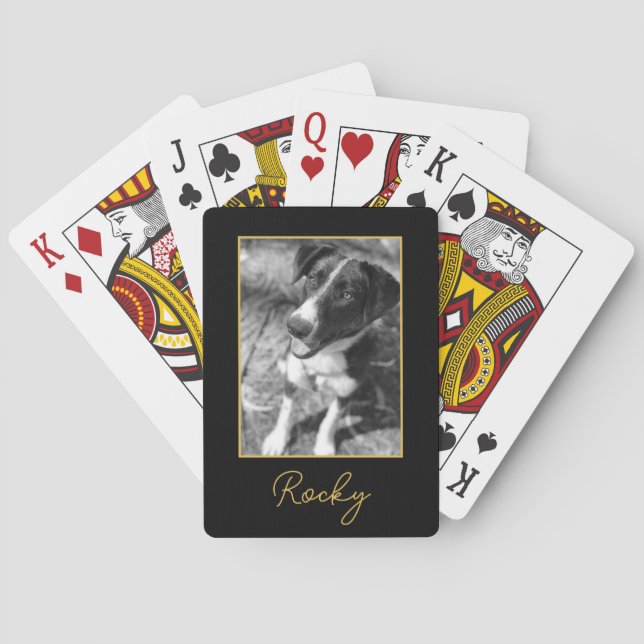 Hunde Foto Pet Lover Geschenk Spielkarten (Rückseite)