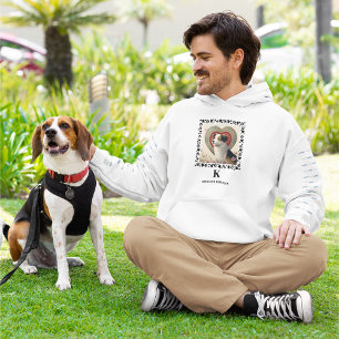 Hunde-Foto-Pfeile drucken Monogramm und geben Pers Hoodie