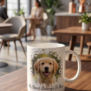 Hunde-Foto-Tasse, Mein Herz gehört Kaffeetasse