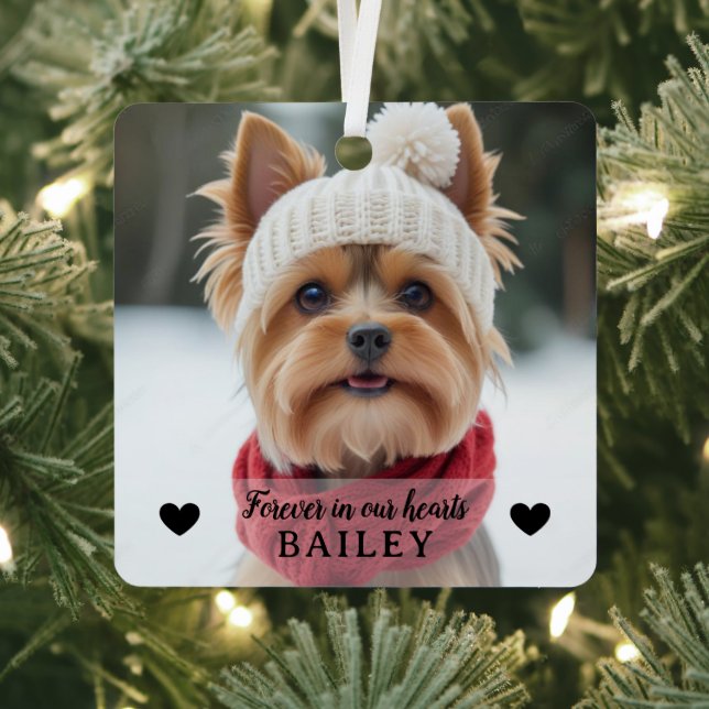 Hunde-Foto-Trost-Andenken-Ornament Ornament Aus Metall (InSitu)