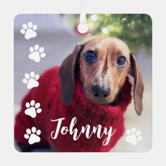 Hunde Foto Weihnachtsbaum Haustier Foto Ornament Aus Metall