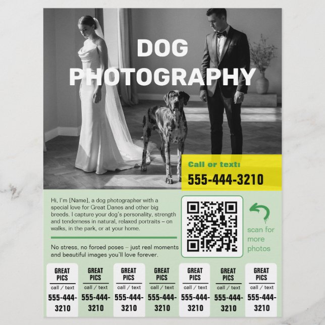 Hunde-Fotograf-Flugblatt  Flyer (Vorne)