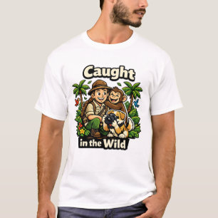 Hunde-Fotografie mit Besitzer in freier Wildbahn - T-Shirt
