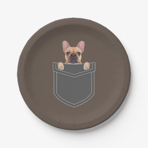 Hunde Französischer Bulldog in meinem Pocket-Bek Pappteller