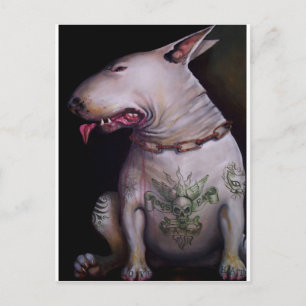 Hunde fressen Katzen Postkarte