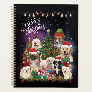 Hunde frohe Weihnachts-Lichtplaner Planer