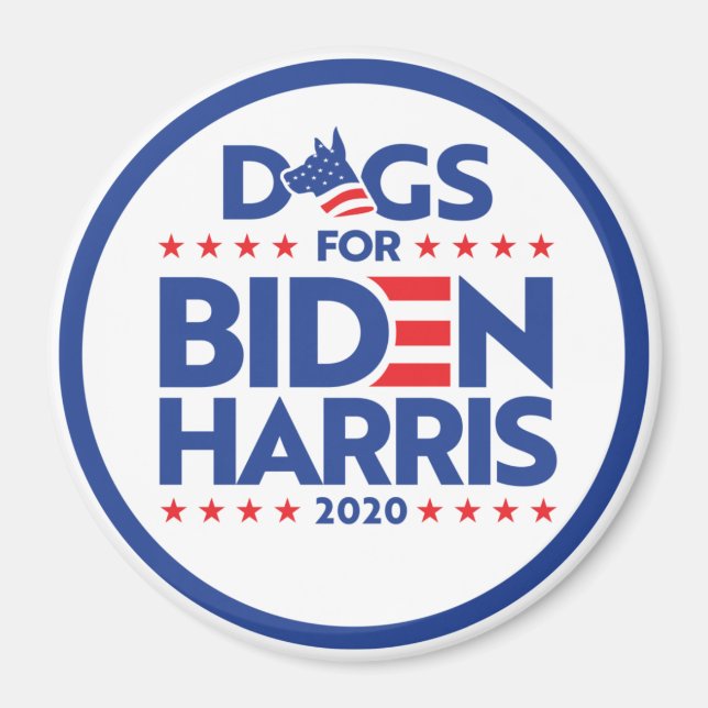 HUNDE FÜR BIDEN HARRIS 2020 MAGNET (Vorne)