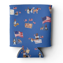 HUNDE FÜR DEMOKRATIE Patriotisches Blau