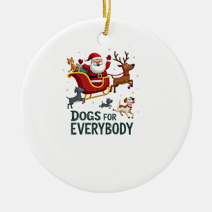 Hunde für jeden Weihnachtsmann Lustiges Weihnachte Keramik Ornament