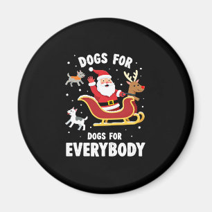 Hunde für jeden Weihnachtsmann Lustiges Weihnachte Magnet