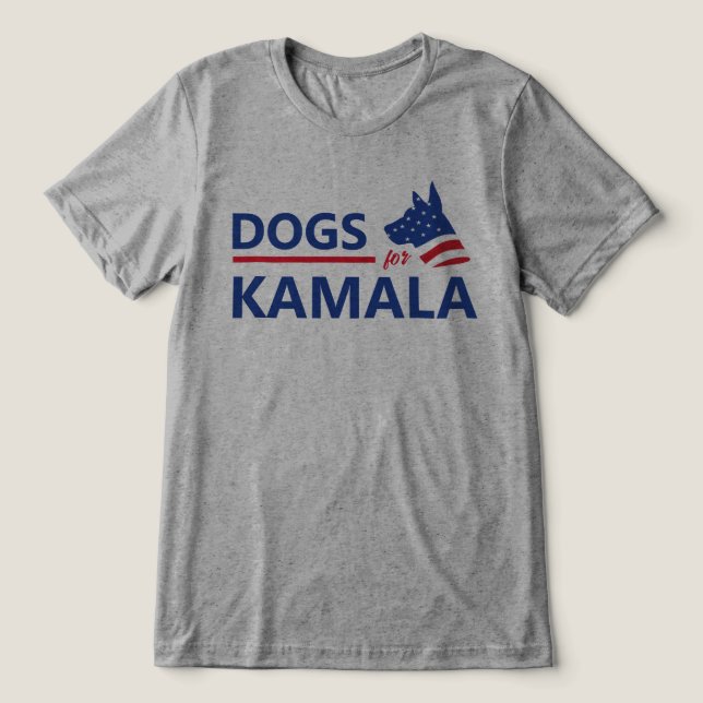Hunde für Kamala Tri-Blend Shirt (Design Vorderseite)
