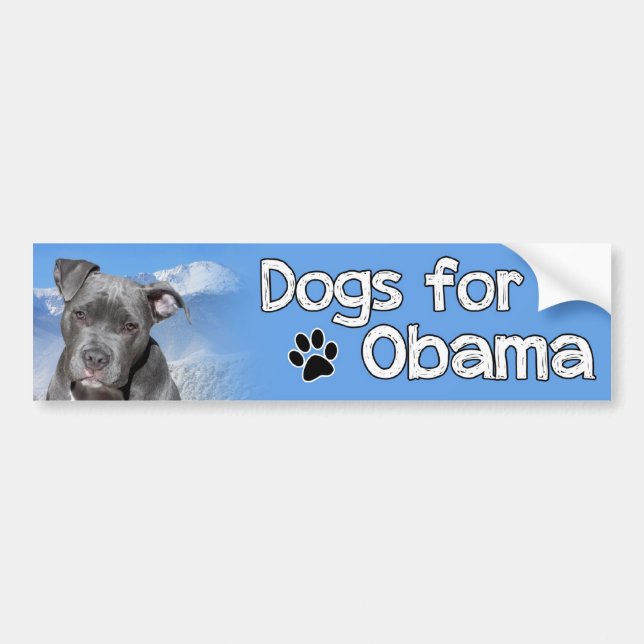 Hunde für Obama Autoaufkleber (Vorne)