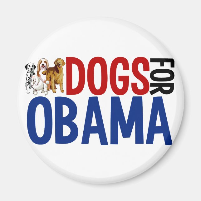 Hunde für Obama Magnet (Vorne)