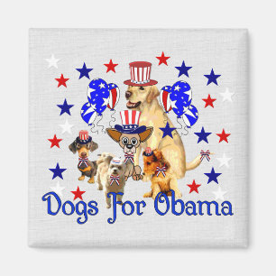HUNDE FÜR OBAMA MAGNET