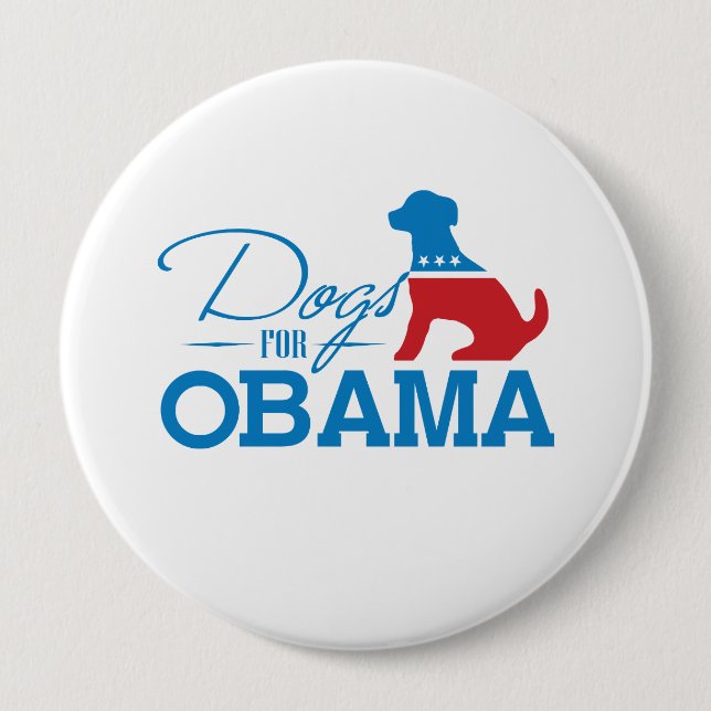 HUNDE FÜR OBAMA - -.pnng Button (Vorderseite)