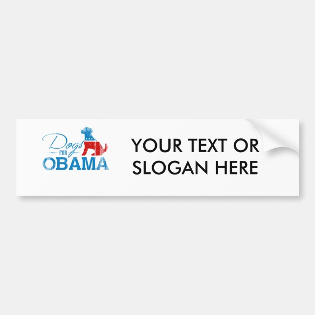 Hunde für Obama - Vintage.png Autoaufkleber (Vorne)
