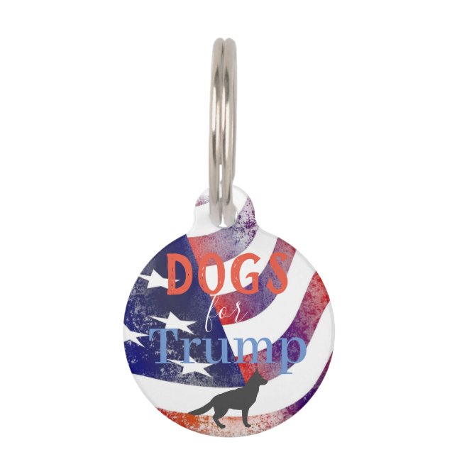 Hunde für Trump Haustiermarke (Vorderseite)