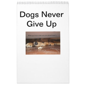 Hunde geben das Kalenderbuch nie auf Kalender