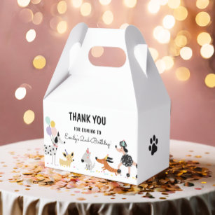 Hunde Geburtstag Welpe Pawty Tiere Danke Box Geschenkschachtel