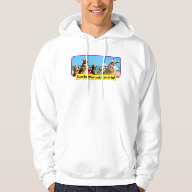 Hunde Geburtstagsparty Conga Linie Hoodie (Vorderseite)