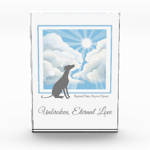 Hunde-Gedenk-Acryl-Fotoblock - Windhund Fotoblock