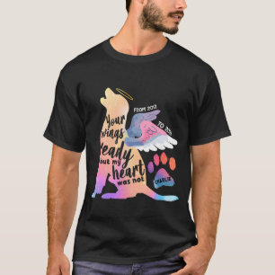 Hunde Gedenken Wasserfarbe Süßes Design Liebe T-Shirt